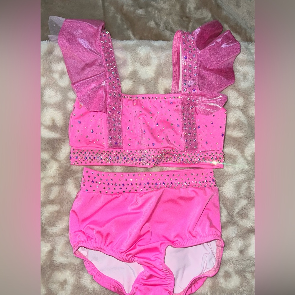 Pink competition dance costume